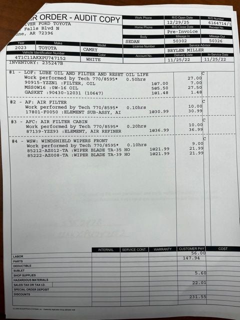 2023 Toyota Camry LE